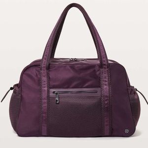 Lululemon Black Cherry Gym Duffel Bag w/ Removable Crossbody Strap